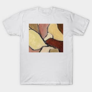 Winery Blush Rose Lemon Abstract Art T-Shirt